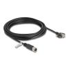 Delock M12 Kabel D-kodiert 4 Pin Buchse zu RJ45 Stecker mit Schrauben Cat.5e FTP 5 m schwarz