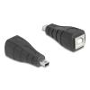 Delock USB 2.0 Adapter Mini USB 5 Pin Stecker zu USB Typ-B Buchse