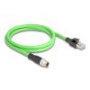 Delock M12 Kabel X-kodiert 8 Pin Stecker zu Stecker PUR (TPU) 5 m