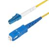 StarTech.com 5m (16.4ft) LC to SC (UPC) OS2 Single Mode Fiber Cable - Patch-Kabel - LC / UPC Einzelmodus (M) zu SC / UPC Einzelmodus (M) - 5 m - 2 mm - Glasfaser - Simplex - 9 / 125 Mikrometer - OS1 / OS2 - halogenfrei, bi-direktional, Passiv - Gelb