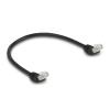 Delock RJ45 Netzwerkkabel Cat.6A S / FTP 45 Grad nach oben gewinkelt 0,5 m schwarz
