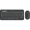 Logitech Pebble 2 Combo - Tastatur-und-Maus-Set - kabellos - Bluetooth LE - QWERTZ - Deutsch - Tonal Graphite