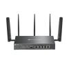 TP-Link Omada ER706W-4G V1 - Wireless Router - WWAN 5-Port-Switch - 1GbE - WAN-Ports: 6 - Wi-Fi 6 - Dual-Band - 4G - wandmontierbar