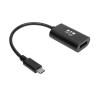 Eaton Tripp Lite Series USB C to DisplayPort Video Adapter Converter 4K x 2K @ 60Hz, Black, USB Type C to DP, USB-C, USB Type-C 6in - Externer Videoadapter - USB-C 3.1 - DisplayPort - Schwarz