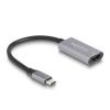 Delock - Ultra High Speed - Videoadapter - 24 pin USB-C männlich zu HDMI weiblich - 15 cm - Grau / Schwarz - unterstützt 8K 60 Hz (7680 x 4320), HDR-Support