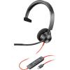 Poly Blackwire 3310-M - Blackwire 3300 series - Headset - On-Ear - kabelgebunden - aktive Rauschunterdrückung - 3,5 mm Stecker, USB-C - Schwarz - Zertifiziert für Microsoft Teams - Replaces Poly SKU 214011-101