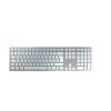 CHERRY KW 9100 SLIM - Tastatur - kabellos - 2.4 GHz, Bluetooth 4.0 - QWERTZ - Deutsch - Tastenschalter: CHERRY SX - weiß, Silber