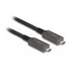 Delock - USB-Kabel - 24 pin USB-C (M) zu 24 pin USB-C (M) - USB 3.2 Gen 2 / DisplayPort 1.4 - 20 V - 3 A - 8 m - Active Optical Cable (AOC), USB Power Delivery (60W), unterstützt 4K 144 Hz (3840 x 2160) - Schwarz