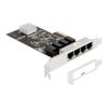 Delock PCI Express x4 Karte 4 x RJ45 Gigabit LAN RTL8111