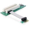 Delock Riser card PCI Express x1 > 2x PCI 32Bit 5 V with flexible cable 9 cm left insertion - Riser Card