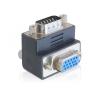 Delock Adapter VGA male / female 270° angled - VGA-Adapter - HD-15 (VGA) (M) zu HD-15 (VGA) (W) - 270° Stecker, Daumenschrauben