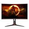 AOC Gaming CQ27G2S / BK - LED-Monitor - Gaming - gebogen - 68.8 cm (27") - 2560 x 1440 QHD @ 165 Hz - VA - 250 cd / m² - 4000:1 - HDR10 - 1 ms - 2xHDMI, DisplayPort - Textured Black, rot (Textur)