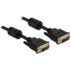 Delock - DVI-Kabel - DVI-I (M) zu DVI-I (M) - 3 m - Daumenschrauben - Schwarz