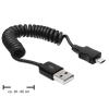 Delock - USB-Kabel - USB (M) zu Micro-USB Typ B (M) - 60 cm - gewickelt - Schwarz