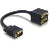 Delock - VGA-Adapter - HD-15 (VGA) (M) zu HD-15 (VGA) (W) - 20 cm