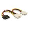Kabel Power SATA HDD > 2x 4pin Stecker / Buchse