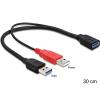 Delock - USB-Kabel - USB Typ A (W) zu USB (nur Strom), USB Typ A (M) - USB 3.0 - 30 cm