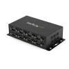 StarTech.com 8 Port USB auf Seriell RS-232 Adapter Hub - DIN-Schienen und Wandmontage fähig - USB zu RS232 DB9 Konverter - Serieller Adapter - USB 2.0 - RS-232 x 8 - Schwarz