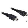 Delock - USB-Kabel - mini-USB Typ B (M) zu Micro-USB Typ B (M) - USB 2.0 - 1 m - Schwarz