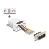 Delock Assembly Kit - Serieller Adapter - 15 pin D-Sub (DB-15) (M) schraubbar zu RJ-45 (8-polig) (W) - einzeln zuweisbare serielle Schnittstelle - weiß