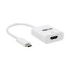 Eaton Tripp Lite Series USB-C to HDMI Adapter (M / F) - 8K, HDR, 4:4:4, HDCP 2.3, White - Video- / Audio-Adapter - 24 pin USB-C männlich zu 15 pin D-Sub (DB-15), HDMI weiblich - weiß - 4K Unterstützung, USB 3.2 Gen 2 (bis zu 10 GBit / s) - für P / N: P568