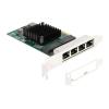 Delock PCI Express x4 Karte zu 4 x RJ45 Gigabit LAN BCM