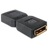 Delock Adapter Displayport female > Displayport female Gender Changer - DisplayPort-Buchse- / Steckerwandler - DisplayPort (W) zu DisplayPort (W) - Schwarz