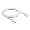 Delock RJ45 Netzwerkkabel Cat.6A Stecker zu Stecker mit robuster Rastnase Industrietauglich U / UTP Slim 2 m weiß