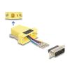 Delock Assembly Kit - Serieller Adapter - 15 pin D-Sub (DB-15) (M) schraubbar zu RJ-12 (6-polig) (W) - einzeln zuweisbare serielle Schnittstelle - Gelb