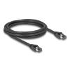 Delock - Netzwerkkabel - RJ-45 (M) zu RJ-45 (M) - 2 m - 7.5 mm - SFTP, PiMF - CAT 8.1 - halogenfrei, ohne Haken, bis zu 40 Gbps Datentransferrate - Schwarz