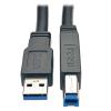 Tripp Lite 25ft USB 3.0 SuperSpeed Active Repeater Cable A Male / B Male 25' - USB-Kabel - USB Type B (M) zu USB Typ A (M) - USB 3.0 - 7.62 m - aktiv - Schwarz