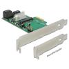 Delock Hybrid 3 x internal SATA 6 Gb / s + 1 x internal mSATA - Speichercontroller (RAID) - 4 Sender / Kanal - SATA 6Gb / s / mSATA - RAID RAID 0, 1 - PCIe 2.0 x2