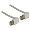 Delock - Patch-Kabel - RJ-45 (M) zu RJ-45 (M) - 50 cm - SFTP - CAT 5e - 90° Stecker, geformt - Grau