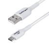 StarTech.com 2m (6.6ft) White USB-A to USB-C Charging Cable / Cord, M / M - USB-Kabel - USB (M) zu 24 pin USB-C (M) - USB 2.0 - 3 A - 2 m - Charge and Sync, halogenfrei, passiv, USB Fast Charge (15W) - weiß