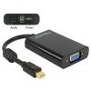 Delock Adapter mini Displayport 1.1 male > VGA female + Audio + Power - Videokonverter - DisplayPort - VGA - Schwarz, weiß - retail