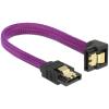 Delock SATA 6 Gb / s Kabel gerade auf unten gewinkelt 10 cm violett