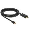 Delock - Adapterkabel - Mini DisplayPort männlich zu HDMI männlich - 3 m - Schwarz
