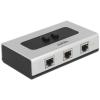 Delock Switch RJ45 10 / 100 / 1000 2 port manual bidirectional - Switch - 2 x 10 / 100 / 1000 - Desktop