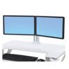 Ergotron WorkFit - Kit für zwei Monitore - weiß
