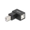 Delock USB 2.0 Adapter USB Typ-B Stecker zu USB Typ-B Buchse 90 grad gewinkelt unten