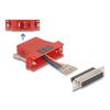 Delock Assembly Kit - Serieller Adapter - DB-25 (W) schraubbar zu RJ-12 (6-polig) (W) - einzeln zuweisbare serielle Schnittstelle - Rot