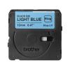 BTAGL31 12MM BLACK ON LIGHT BLUE TAPE