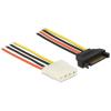 Delock - Netzteil - interne Stromversorgung, 4-polig (W) zu SATA-Stromstecker (M) - 50 cm