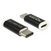 Delock - USB-Adapter - 24 pin USB-C (M) zu Micro-USB Typ B (W) - USB 3.1 - Schwarz