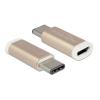 Delock - USB-Adapter - 24 pin USB-C (M) zu Micro-USB Typ B (W) - USB 3.1 - kupferfarben