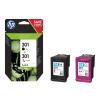 HP 301 - 2er-Pack - Schwarz, Farbe (Cyan, Magenta, Gelb) - original - Tintenpatrone - für HP DeskJet 1000, 1010, 1050 AiO, 1050A AiO, 1510 AiO, 2000, 2050 AiO, 2050A AiO, 2510 AiO, 2540 AiO, 3000, 3050 AiO, 3050A eAiO, 3510 eAiO series, HP ENVY 4500