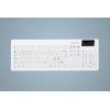 Active Key AK-C8200F - Tastatur - Hygiene - mit Smart ID Card Reader - USB - QWERTZ - Deutsch - Schwarz / Weiß