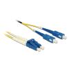 Delock - Netzwerkkabel - LC Single-Modus (M) zu SC Single-Modus (M) - 1 m - Glasfaser - 9 / 125 Mikrometer - OS2 - halogenfrei - Gelb