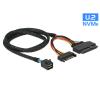 Delock Kabel SFF-8643 Stecker > U.2 SFF-8639 Buchse + SATA Stromanschluss 75 cm