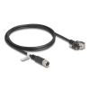 Delock M12 Kabel X-kodiert 8 Pin Buchse zu RJ45 Stecker mit Schrauben Cat.6A S / FTP 1 m schwarz